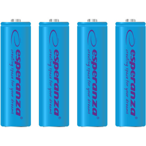 Batterie ricaricabili esperanza ni mh aa 2000mah 4pz blu