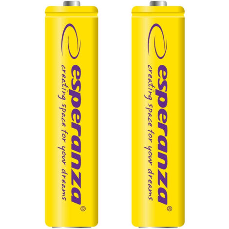 Batterie ricaricabili esperanza ni mh aaa 1000mah 2pz giallo
