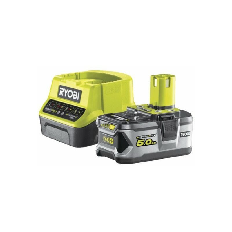 Ryobi - Batterie 18V Lithium-ion One+ 5.0 Ah - 1 chargeur rapide RC18120-150G