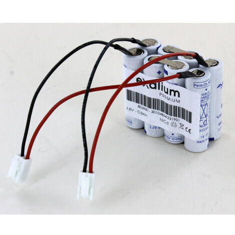 EXALIUM PREMIUM Batterie Saft 2x 4.8V 2x 4VST AAL 803981 + connecteur