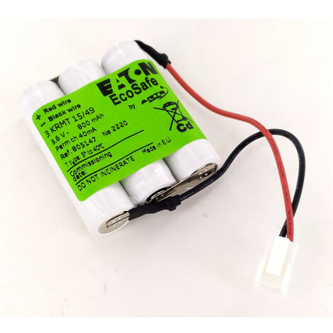 Batterie eclairage secours 4 VST AA COTE/COTE 4.8V 800mAh Saft 