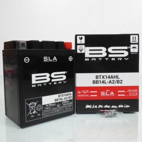 Batterie SLA BS Battery pour auto YTX14AHL/YB14L-A2/B2 / 14.7Ah