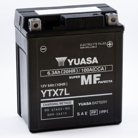 Batterie SLA Yuasa pour moto Kymco 125 Meteorit 1999 à 2002 YTX7L