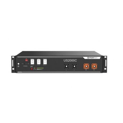 Batterie solaire LiFePO4 2.4kW 48V 50Ah US2000C – Design modulaire pour installation en rack – Compatible onduleurs hybrides – Pylon Tech