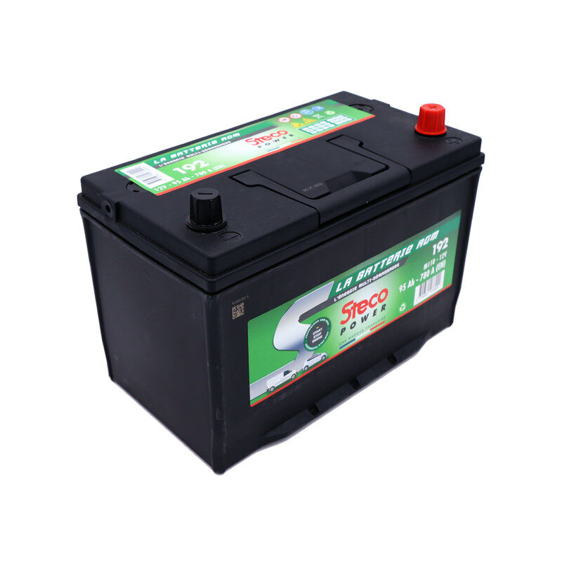 Batterie Stop and Start 12 v 95 Ah 780 a Steco 192 - Ce produit de marque Steco est neuf.