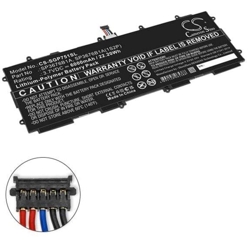 NX - Batterie tablette 3.7V 6000mAh - SP3676B1ASP3676B1A(1S2P)GH43-03562B