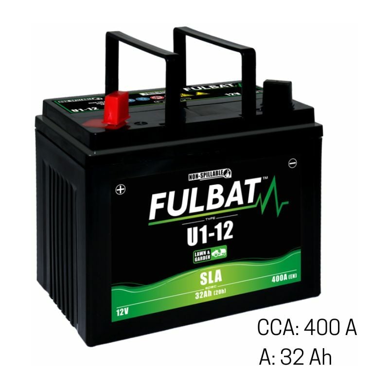 Fulbat - Batterie tondeuse autoportée 12V - 32Ah / cca: 400 a, + à gauche