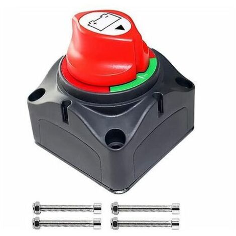 Batterie-Trennschalter, Batterieschalter, 12 V – 48 V, Trennschalter für Batterien, Notausschalter für Autos, LKWs, Boote, Autobatterie-Trennschalter, Notausschalter, Wohnwagen, Wohnwagen, Wohnmobile