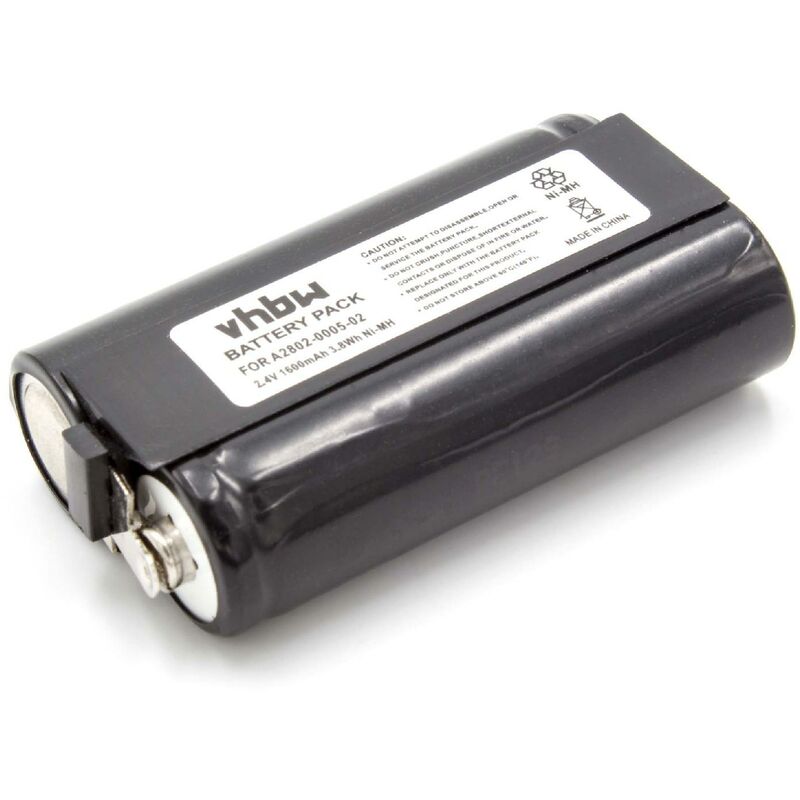 Batterie Vhbw 1600mAh (2.4V) pour Psion Teklogix Workabout mx Series, Workabout rf Series, Workabout Series . Remplace: A2802-0005-02, A2802005204.