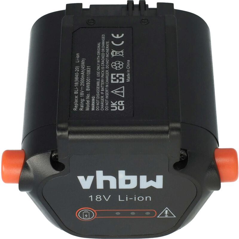 Batterie Vhbw adaptée à la tondeuse à gazon Gardena PowerMax Li-18/32 & Allround Bläser AccuJet Li-18 comme BLi-18