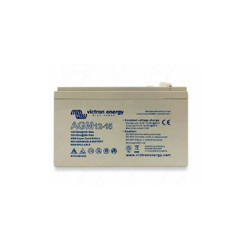 Victron Energy - 12V/15Ah agm Super Cycle Batt. (Faston-tab 6.3x0.8mm)