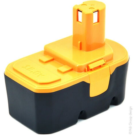 Batterie visseuse, perceuse, perforateur, ... compatible Ryobi NiMH 18V 3Ah - 130224028 ; 1