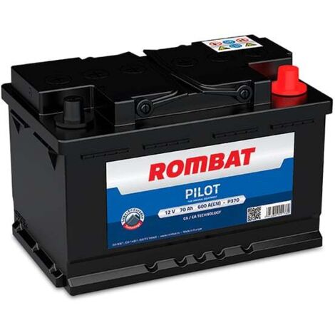 Batterie voiture 12V 70Ah 600A – P370 – Technologie Plomb Calcium – Démarrage fiable même par temps froid – Rombat