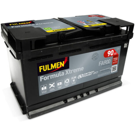 Batterie voiture 12V 90Ah FA900 – 720A de démarrage – Plomb Calcium sans entretien – Pour véhicules légers et bateaux – Fulmen