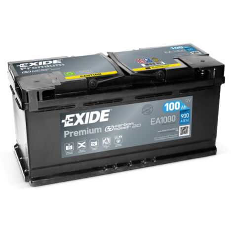 Batterie voiture Exide Premium L5 12V 100Ah 900A – Technologie Plomb Calcium – Démarrage fiable en conditions extrêmes – Dimensions 353x175x190mm – Fulmen - EA1000