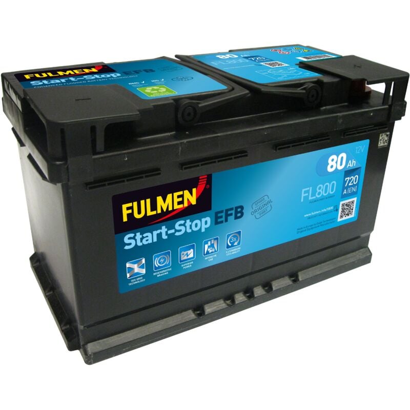 Batterie voiture Start-Stop EFB FL800 12V 80Ah 720A - Fulmen