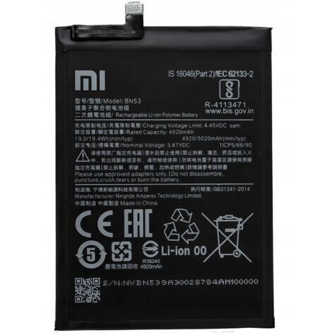 Batterie Xiaomi BN53 Redmi Note 9 Pro M2003J6A1I