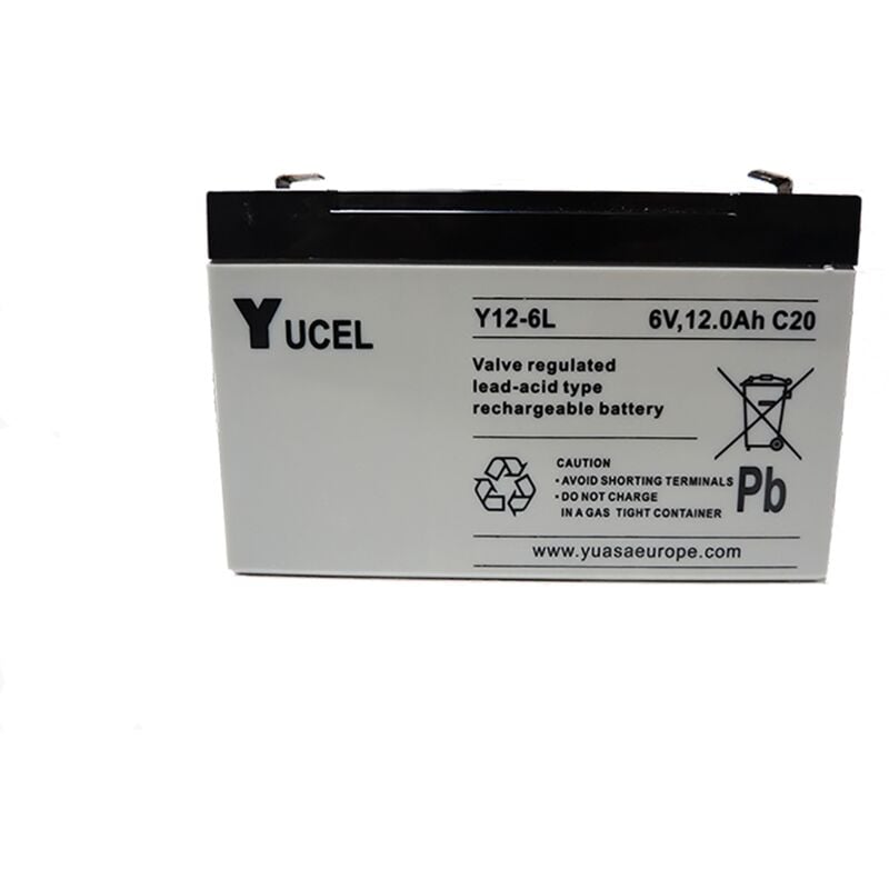 Yuasa - Batterie Y12-6L / yucel / yuvolt - agm - Plomb - 6V - 12Ah