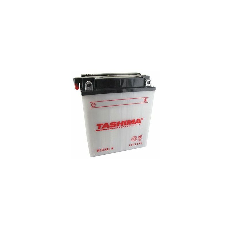 Batterie plomb TASHIMA renforcée 12V, 12A. L: 134, l: 80, H: 160mm, + à droite pour autoportée, scooter, motos. (livrée avec aci