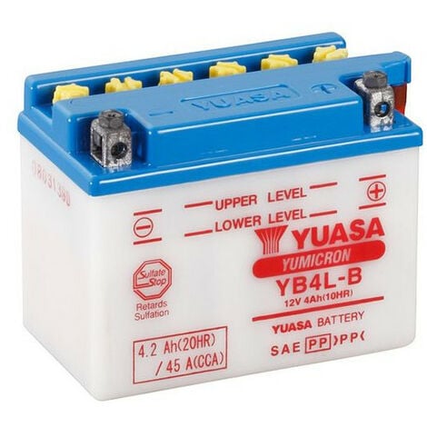 Batterie YB4L-B Conventionnelle Avec Entretien- Livrée Avec Pack Acide