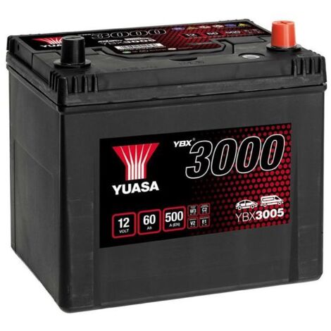 Batterie Yuasa SMF YBX3005 12V 60ah 500A D23D