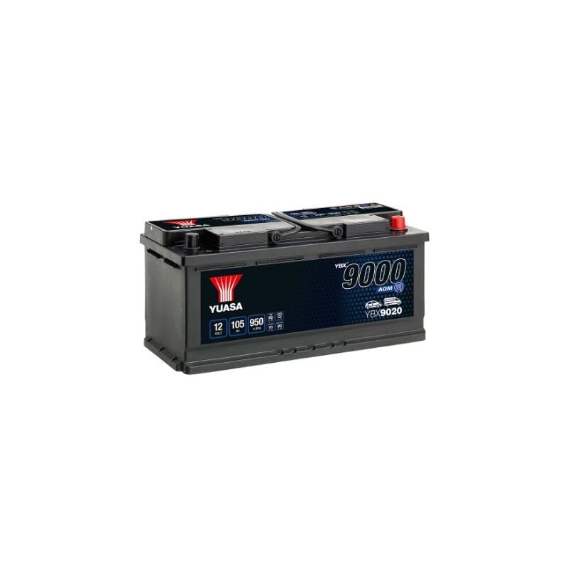 Yuasa - Batterie voiture Start-Stop agm YBX9020 12V 105Ah 950A