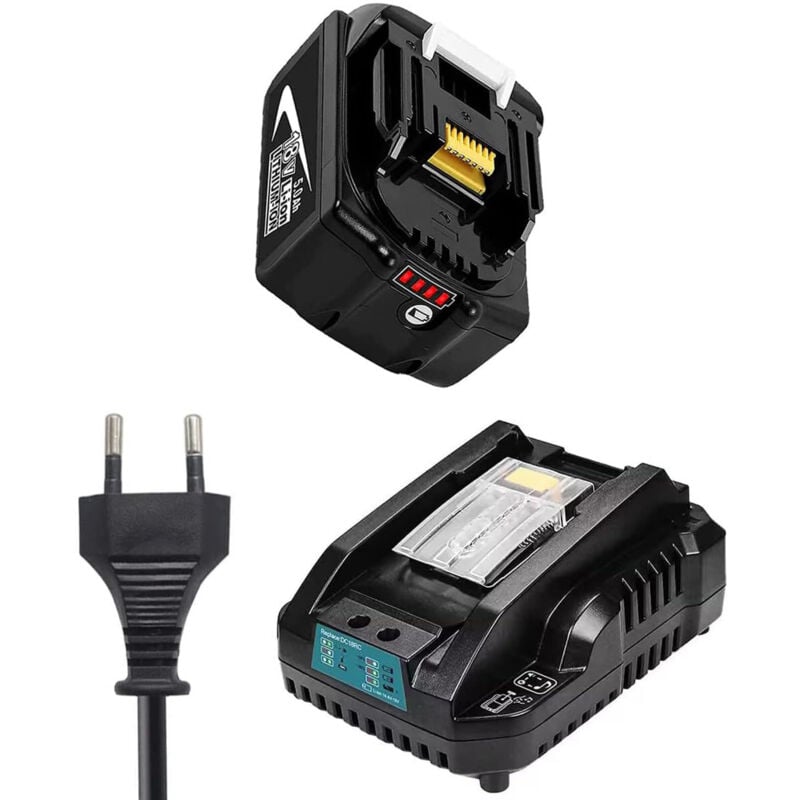 Mawiron - Batterie,1x Batterie de remplacement Mini Charger BL1850 18 v 5,5 ah , Compatible avec Makita Tool , Site de construction Radio DMR108