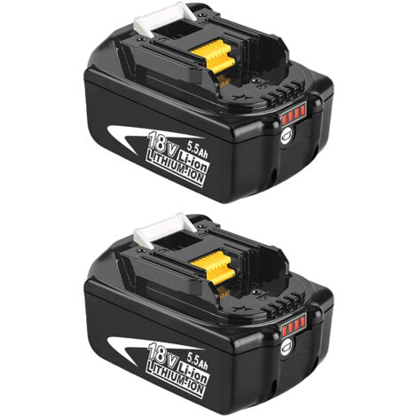 Batterie,2x batteria da 8.0 A Batteria agli ioni di litio da 18 V LXT BL1850 BL1830 con LED, compatibile con utensili cordless Makita
