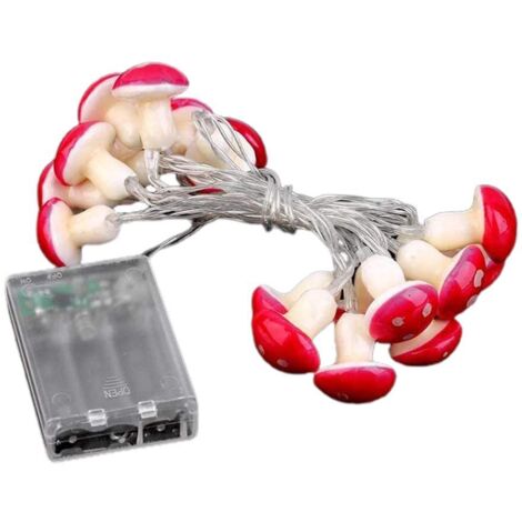 Batteriebetriebene LED-Lichterkette in Pilzform für Gärten, Partys, Weihnachten, Hochzeiten und Eventdekoration