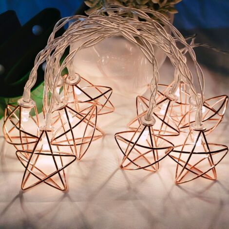 Batteriebetriebene Lichterkette für den Außenbereich, 3,3 m, 20 LED-Sternenlichterkette L