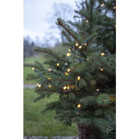 Batteriebetriebene Outdoor-Lichterkette  ,Diamond Star Light', 80 diamantförmige LEDs, Timer, warmweiß, L 6m