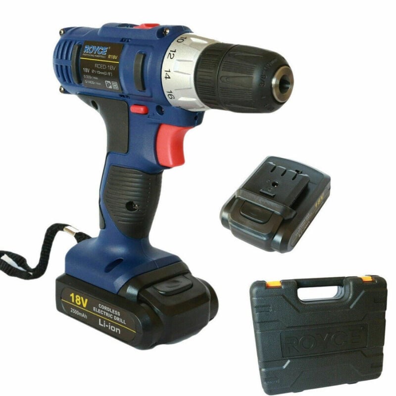 Image of Trade Shop - TRAPANO DI BATTERIA 18V 2 BATTERIEN RECARISCHE LITTE IN VALIGETTA -