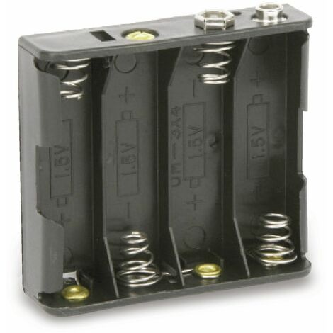Batteriehalter, 4x Mignon, Clip