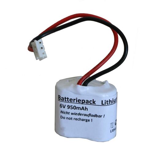 Batteriepack 6V 950mAh Lithium F2x1 mit Kabel JST EHR-3