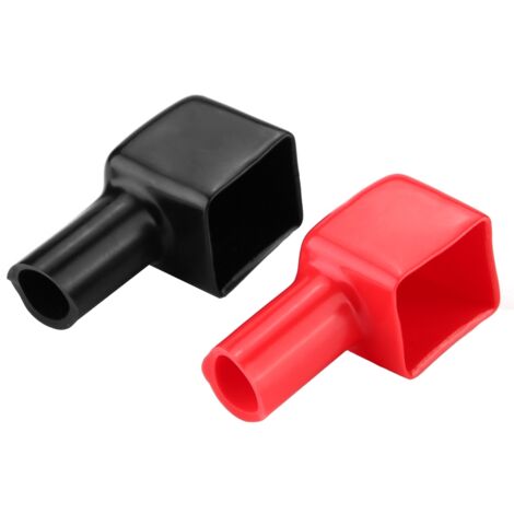 Batteriepolabdeckungen – 2 Stück, schwarz und rot, für Autos