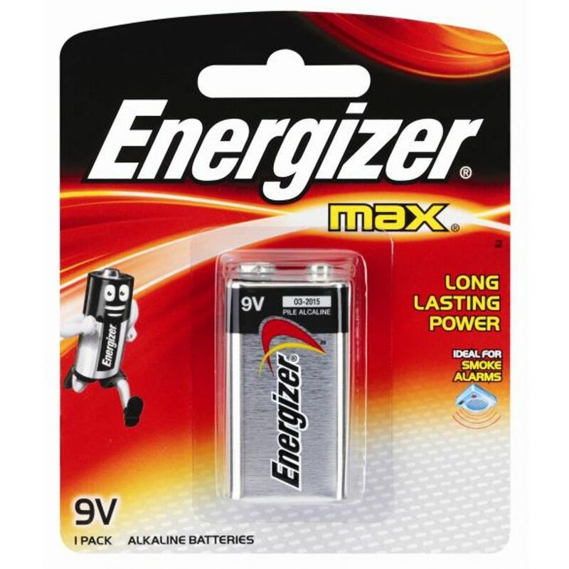 Max 9V Alkaline Batteries (Pack 1) - Energizer