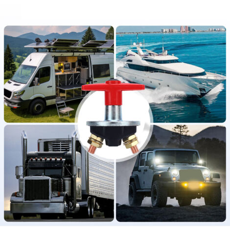 Batterietrennschalter-Set, M10 300A 12V-60V, Isolierkabel für Boote, Wohnmobile und Geländewagen