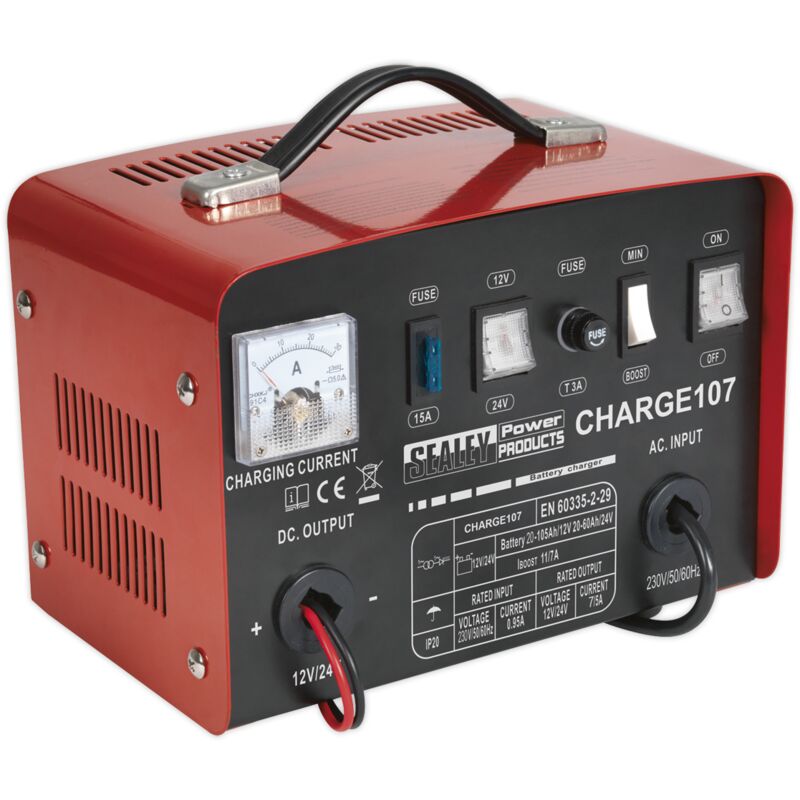 Sealey - CHARGE107 12/24V Battery Charger 11A 230V