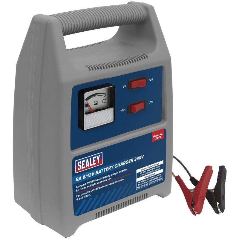Sealey - DSBC8 6/12V Battery Charger 8A 230V