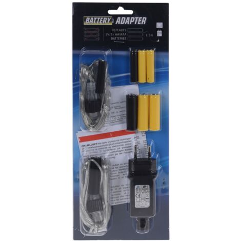BATTERY ELIMINATOR ADATTATORE BATTERIE 2XAA O 3XAA ACCESSORI ADDOBBI LUCI DI NATALE