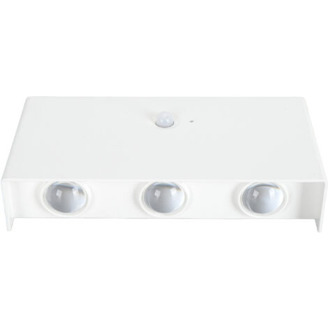 Battery Operated Wall Sconce Rechargeable Motion Sensor Indoor Wall Lights LED Magnetic Up Down Wall Lamp with Touch Switch White