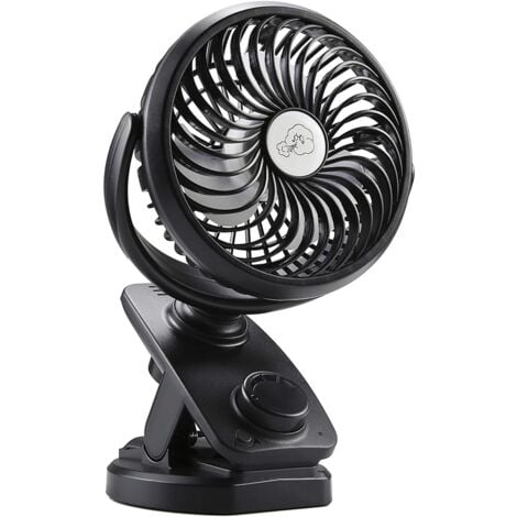 Battery Powered Fan, Oscillating USB Fan with 4000mAH Rechargeable Battery, Portable Mini Fan for Stroller, Car, Gym, Office, Outdoor, Travel, Camping
