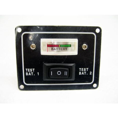 Battery Test Switch Panel 2 Way 12V (IP65 Water Resistant Gauge Rocker Boat)