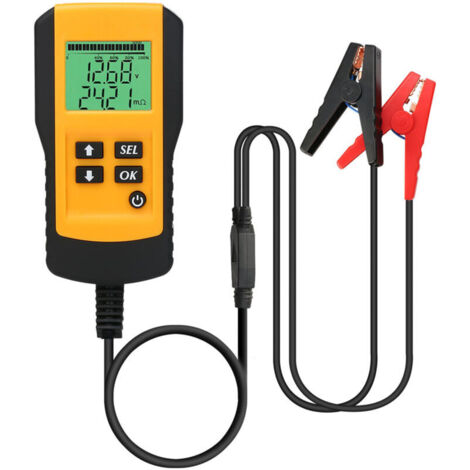 Battery tester, voltage, internal resistance, AH capacity display, 12V car battery checker
