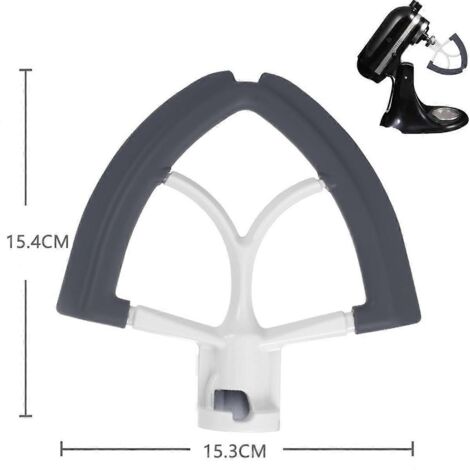 Batteur à bord flexible pour mixeur de 4,5 à 5 pintes, compatible avec les modèles à tête inclinable