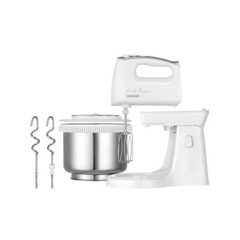 Sencor - Batteur a main avec bol rotatif SHM6206SS - 500W - Argent