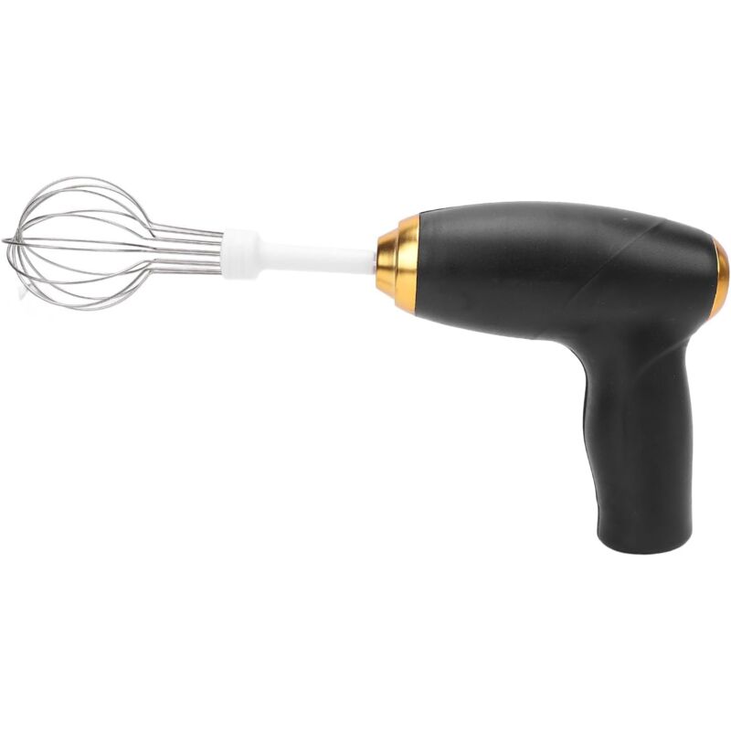 Batteur à main électrique, batteur à main rechargeable par USB, batteur à œufs électrique pour la pâtisserie et la cuisine (noir)