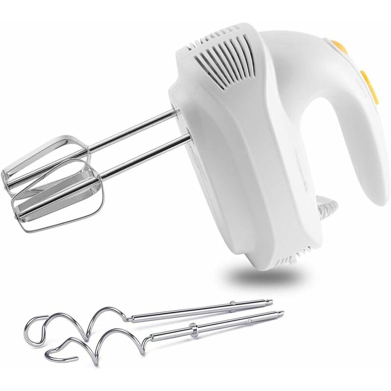 Tinor - Batteur à Main Electrique Cuisine à Main Puissant Fouet Cuisine Electrique Polyvalent Silencieux 5 Vitesses,2 Fouets et 2 Crochets à Pâte en