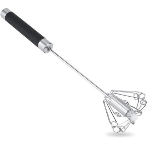 Batteur à oeufs Fouet rotatif - Batteur à oeufs manuel rotatif durable anti-rouille en acier inoxydable