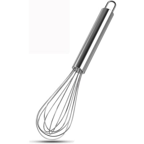 Batteur à oeufs manuel en acier inoxydable mousseur à lait pâtisserie cuisson outils ménagers (8 pouces)